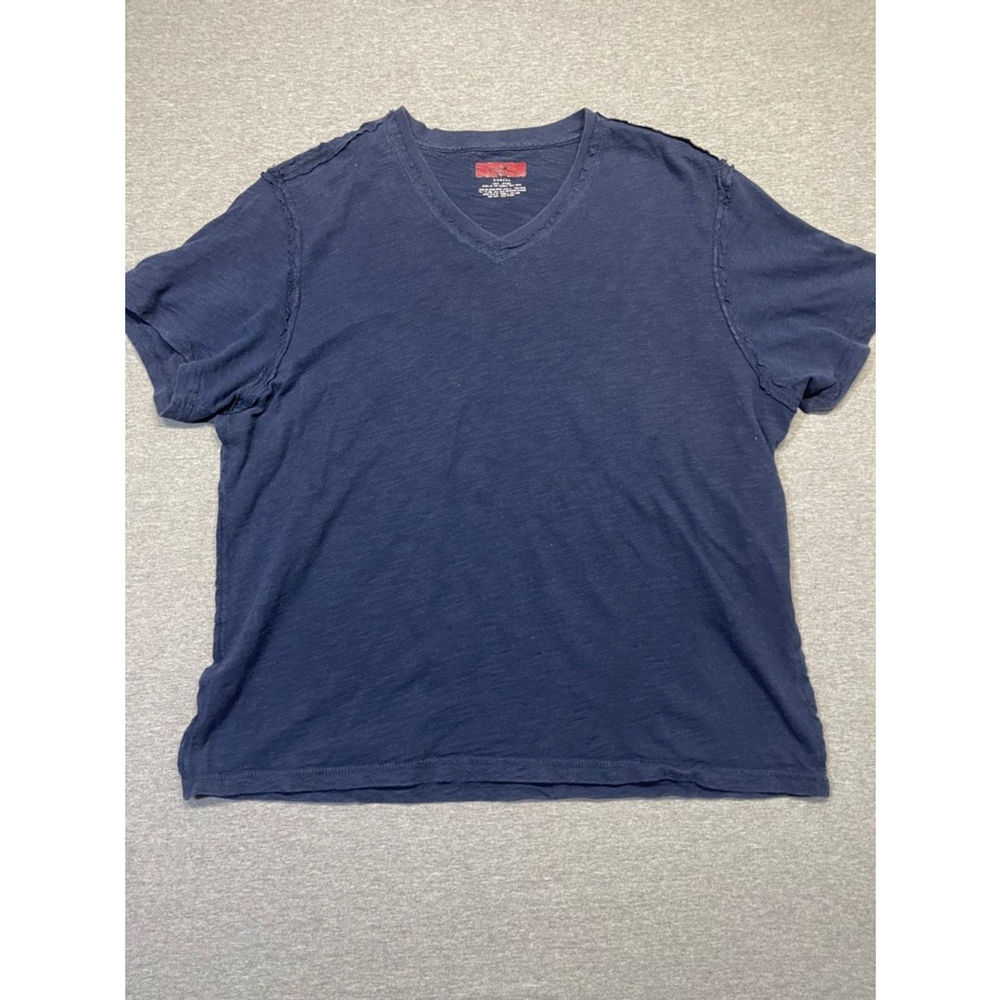 3 for $25 Womens Alfani Blue V-Neck T-Shirt Size X-Large raw edges